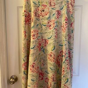 Marsh Landing Pink Cream Maxi Skirt Resort Wear A-line